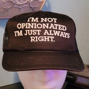 Vintage Trucker Hat Black & White Snapback OS